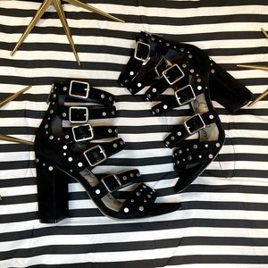 Sam Edelman studded block heel black size 7